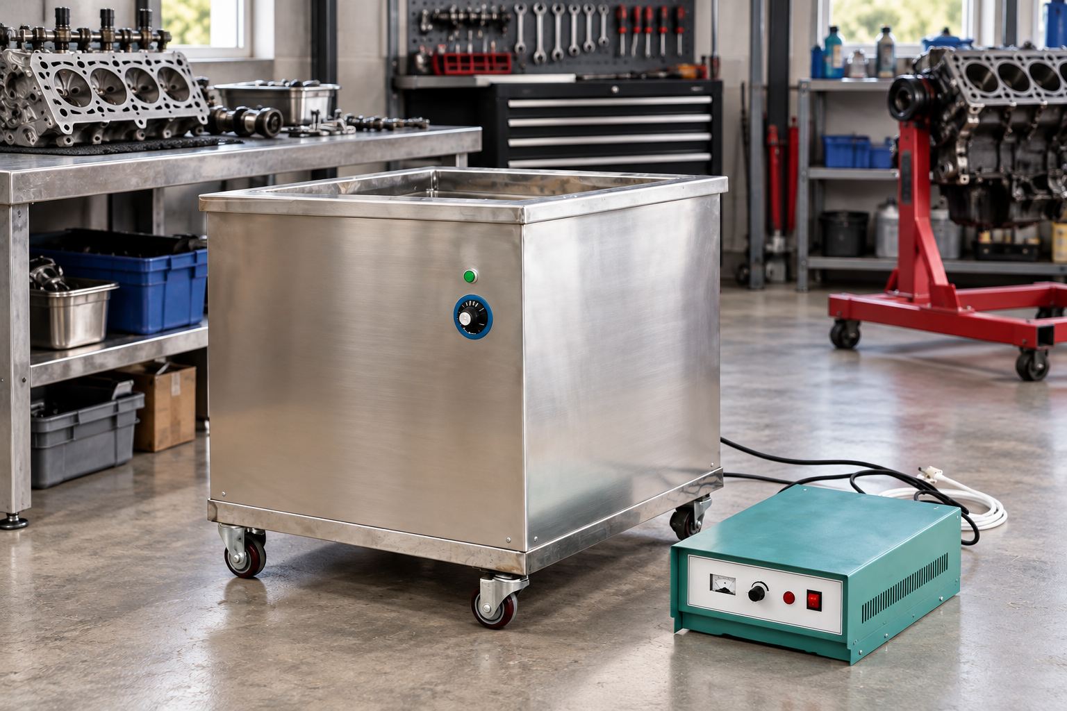 Nettoyeur à ultrasons pour moteur automobile|Dégraissage de culasses et de composants
